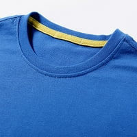 Majica entyinea za dječake kratkih rukava okrugli vrat Čvrsti boje majica nebesko plava 110