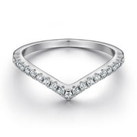 Toyella srebrna polu-dužina prsten za rub dijamant v Inde prsten za prste Platinum poludućna bušilica