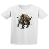 Majica sa vodenim kolorom Buffalo Bison Muškarci -Mage by Shutterstock, muško 3x-velika