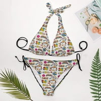 Pozdrav Love Women Halter String Triangle Bikini setovi dva seksi kupaći kostimi