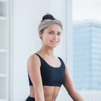 Aihimol Solid Color YoGa apsorpcija za glavu za žene tanka vježba Joga trčanje sportskih elastičnih kose za kosu za kratku kosu mekani papir za kosu za žene čvrste boje