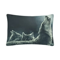 Wolves Wolf Animalni jastučni jastučni jastuk za zaštitu jastuk, skup od 2