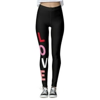 Nogavice za žene prilagođene valentinovljene zaljubljene hlače prilagođene gamaše za gamaše trčanje pilates dugačke gamaše veličine xl