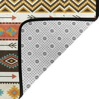 Retro Boho Aztec Pleme u stilu prostirki vrata, neklizajući stroj za pranje tepiha podnim vratima 36