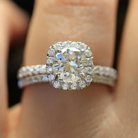 Wendunide prstenovi prsten okrugli dijamantni vjenčani obliljki poklon dijamantski prsten set set g