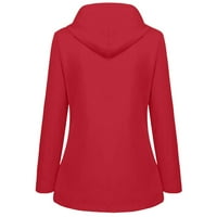 Vedolay Womens Jackets Ženske modne casual jakne s dugim rukavima Business odijelo sa džepovima, crvene s