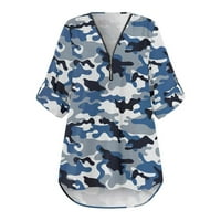 Ženske ljetne košulje Zip Ležerne prilike TUNIC V-izrez V-izrez TOWS majica Hot6SL4873840