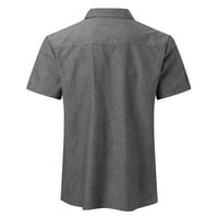 Košulje za muškarce Skraćeno ljeto Plaža Ležerne prilike majica Grey XXXL