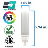 ViriBright 13- Watt ekvivalentna pl lampa GX23- CFL LED žarulja, toplo bijela