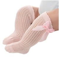 Duge cijevi Socks Mesh Bowknot Mosquito Socks Stripe Dječje čarape