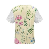 Košulje za žene Modni ljetni seksi prekriveni redoviti Žene kratkih rukava V Gumb Vruća bluze za žene