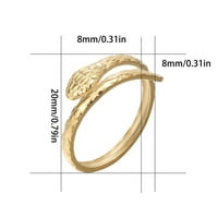 Keusn Gold Boho Postavite prsten za slaganje vintage zmija prstenje za prstenje se postavljaju spoj