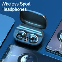 Bluethy Set Wireless Earphones Digital Digital Digital Control Earclip ne u ušima Bluetooth kompatibilni sportovi za sportski pribor za telefon