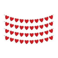 Felt Heart Garland Banner - Valentines Day Dekoracija banera - Godišnjica, angažman, ukrasi za svadbene