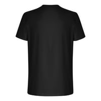 Cacomomrkark pi muški vrhovi kratkih rukava za čišćenje muškaraca, casual okruglica 3D digitalni tiskani pulover fitness sportska bluza s majicom crna