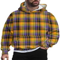 HAITE MUŠKARSKI DUGOTSKI DRUZIRI DUGOZNICI Duge s kapuljačom Muški pulover muški džep naranča + ljubičasta