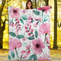 Pokrivač, bacanje pokrivača flanel deke Queen size Biljka cvijeća Početna Essentials Ultra-Soft Ugodni