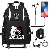 Bzdaisy 15 '' USB backpack laptop sa više džepom, dvostrani džepovi, Danganronpa - Savršena za školsku