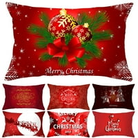 Cheers.us Happy Winter Holiday Crvene pahuljice Sretan božićni životinjski vilinski drveće poliester ukrasni bacanje jastuk za jastuk