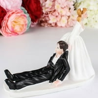 PAPABA Vjenčana kolač lutka, elegantna mladenka za mladenke Court Toper The Theper Wedding Resin figurice