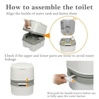 24l prijenosni uklonjivi flush toalet porculanski bijeli