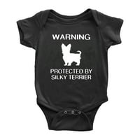 UPOZORENJE: Zaštićeno svilenkastom terijerskom psom Funny Baby Rompers za bebe odjeću