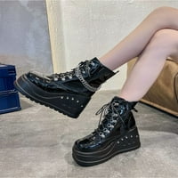 Ženske platforme čizme klinasto čizme Side Zip gležnjače Boot dame non klizne punk goth cipele žene