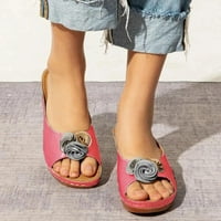 Giligiliso sandale za čišćenje za žene dame casual cvjetne papuče Riblje cipele za usta debele jedine kosine pete sandale
