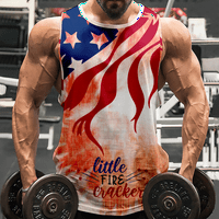 4. jula Grafički mišićni majica bez rukava Američka zastava USA zastava 4. jula Eagle majica bez rukava