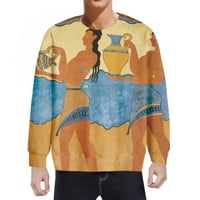 Muška dukserica Muška proljetna zimska modna trenda labava posada Ležerne prilike 3D ispisane pulover