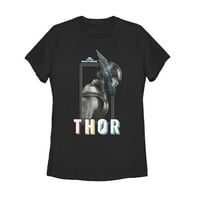 Ženska Marvel Thor: Ragnarok profil Grafički tee crni veliki