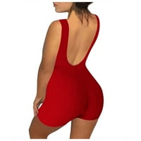Daqian Womens Plus Veličina kratke hlače Žene Bubble Texited Backlex Bectless Butt Lift Yoga ROMPER