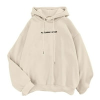 Hoodies za ženska odjeća za žene Ženska slatka dukserica Kawaii dugih rukava duksev pamuk pulover vrhovi