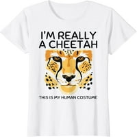 Smiješna majica Ovo je moj ljudski kostim, stvarno sam majica geparda