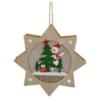 Meuva Božićni print Drveni privjesak Božićni ukrasi Kućni tržni centar Atmosfera Dekoracija Čišćenje