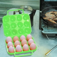 CLEANCE Vanjska plastika Prijenosni kampiranje jaja Kontejner za nosač CASE EGHS nosač nosača jaja za skladištenje bočara Bo / s ručkom