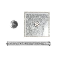 Dijamantni kristal ispunjen držač za roll tkiva zdrobljeni srebrni diamante Bling