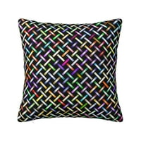 Geometrijski šareni uzorak ukrasni jastuk za bacanje, kauč za krevet Kauč na kauč Dekorativni pleteni