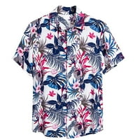 Tenjijo Aparati za odjeću i dodatke Vintage tiskana majica muške kubanske košulje na Havajski stil uzorak kratkih rukava