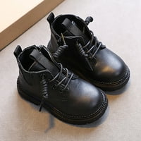 Ketyyh-Chn Toddler čizme modne zimske cipele za kratke cipele s kratkim potpeticama Crne, 23