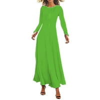 ManXivoo haljina na plaži Žene Ležerne prilike s dugim rukavima Cvijet od tiskane labave duge haljine