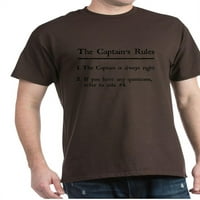 Cafepress - kapetanski pravila tamne majice - pamučna majica