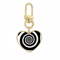 Iluzijska linija Ponavljaju spiralni zlatni srčani tastera za ključeve