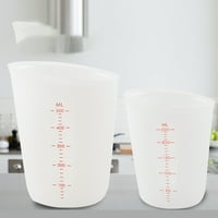 Etereaty silikonska mjerna čaša vidljiva poluprozirna mjerna čaša za mjerenje mjernog šalice