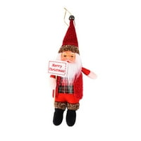 Aoksee Božićni ukrasi Božićni ukrasi Kreativna slatka Santa lutka božićna stablo privjesak poklon na