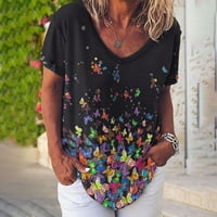 Vrhovi rada za ženske gumb za bluzu labavo comfy bluza Bell rukava bluza za bluzu majke dnevna bluza