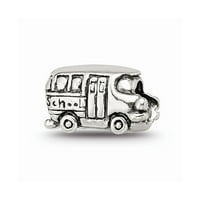 Čvrsta sterling srebrna djeca autobus kuglica mali šarm sitni privjesak