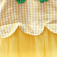 Ljetna moda Nova puff rukava rever mrežice cvjetne djevojke princeza haljina za djecu