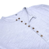 Košulje za muškarce Jesen i zimska moda Henley dugih rukava pamučna majica za muškarce