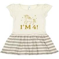 Inktastični 4. rođendan Outfit Unicorn Gift Toddler Djevojka haljina